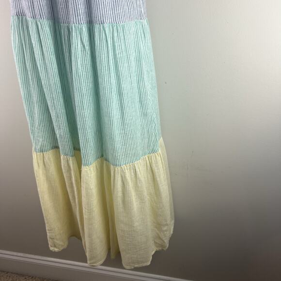 Rails Dress Seersucker Midi Dress Size XS Tiered Multicolored Preppy - Picture 4 of 7